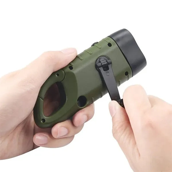 Portable Outdoor Camping Hand Crank LED Flashlight