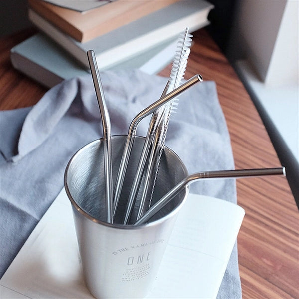 4 Pcs Stainless Steel Straw