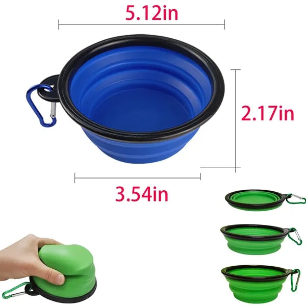 Collapsible Small Portable Dogs Cats Travel Water Food Bowl