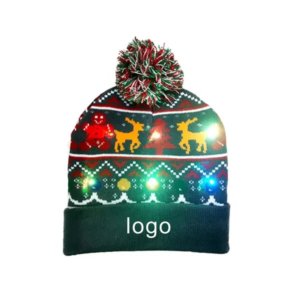 Christmas LED Light Up Beanie Hat