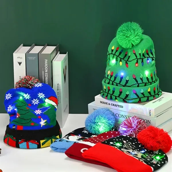 Christmas LED Light Up Beanie Hat