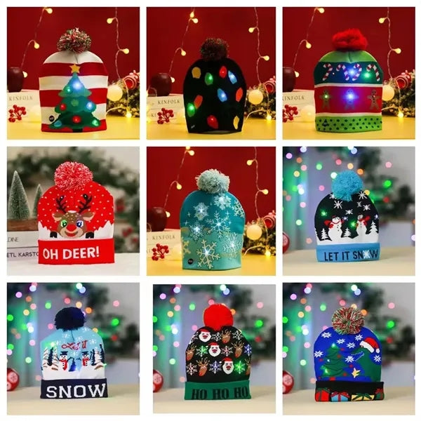 Christmas LED Light Up Beanie Hat