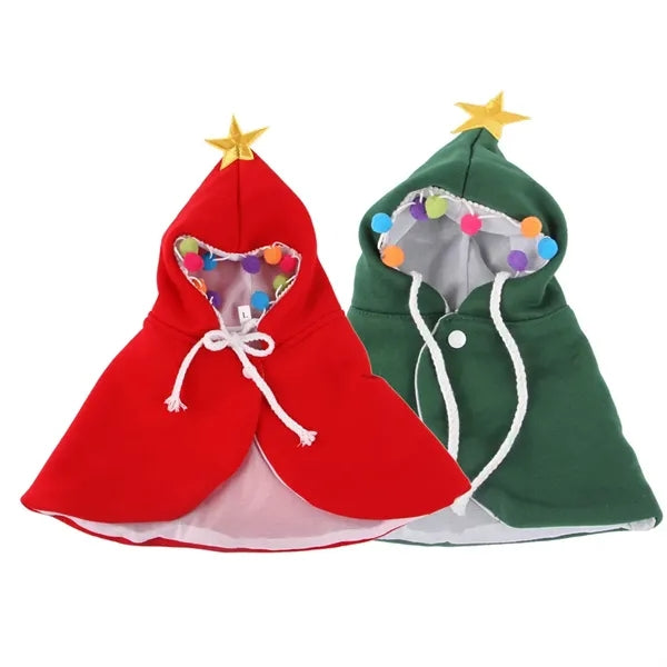 Pet Christmas Costume Puppy Cat Xmas Cloak