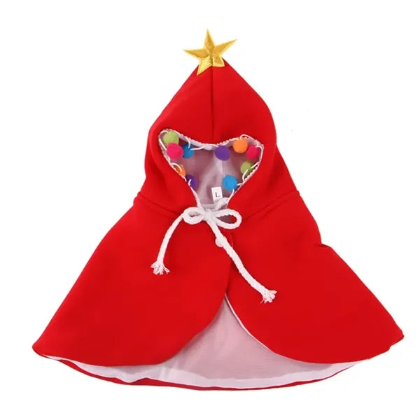 Pet Christmas Costume Puppy Cat Xmas Cloak