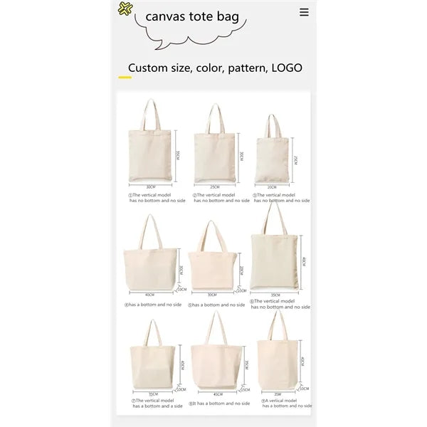 Printed Canvas Tote Bag