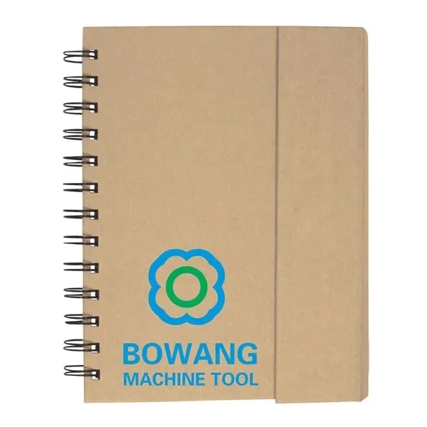 Eco-Recycled Magnetic Journal with Sticky Notes & Tabs
