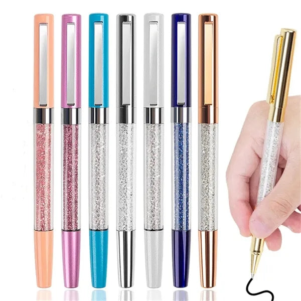 Metal Crystalline Ballpoint Pen with Clip