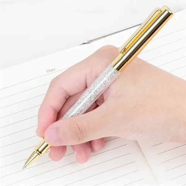 Metal Crystalline Ballpoint Pen with Clip