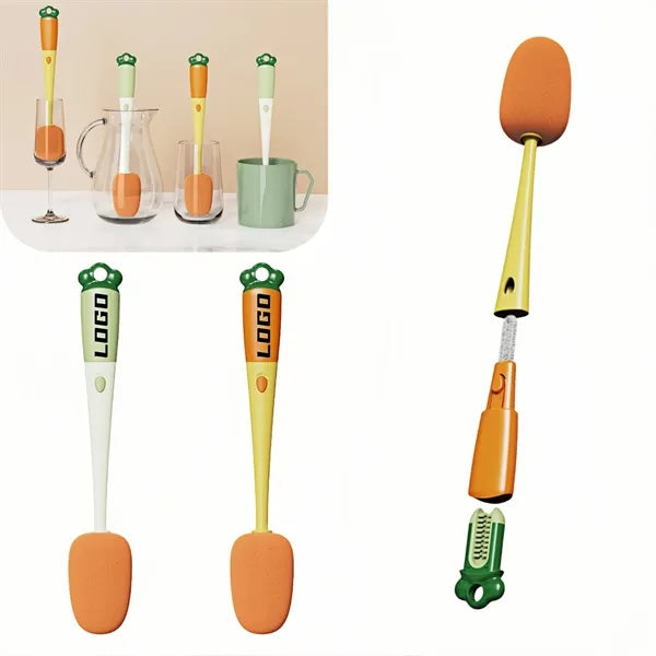 3-in-1 Multi-Functional Carrot-Shaped Cup Brush