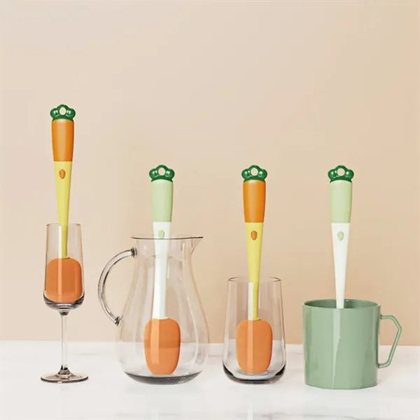 3-in-1 Multi-Functional Carrot-Shaped Cup Brush
