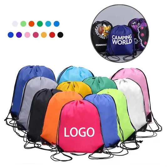 Polyester Drawstring Bags for Gym, Travel, and Sports