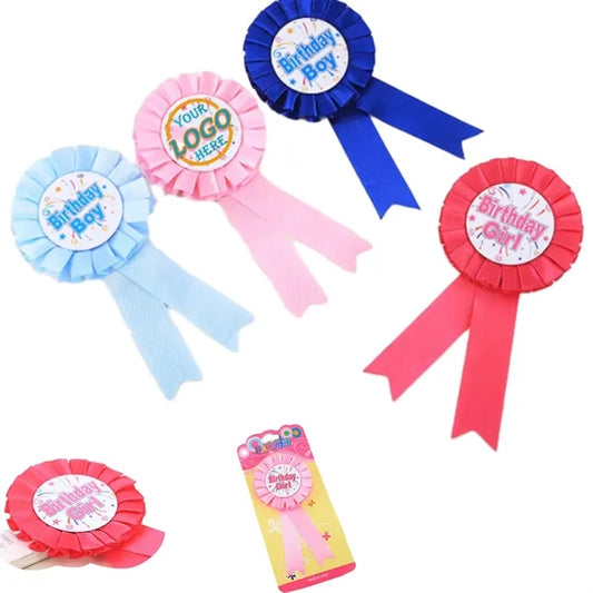 Tinplate Satin Fabric Birthday Ribbon