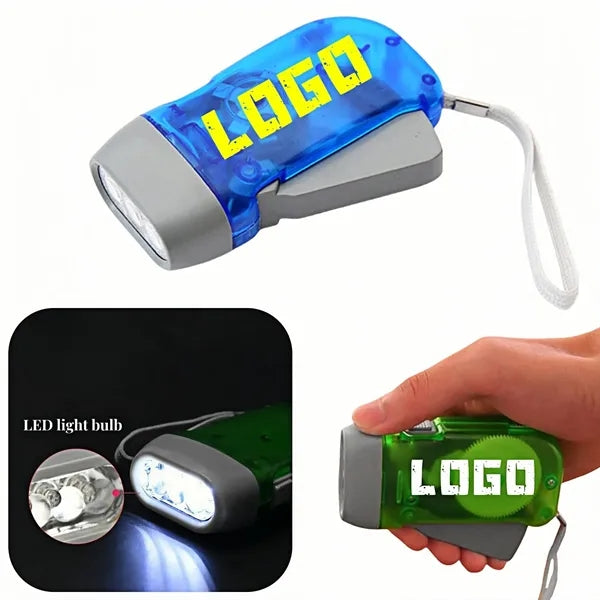 3LED hand-pinch self-powered flashlight