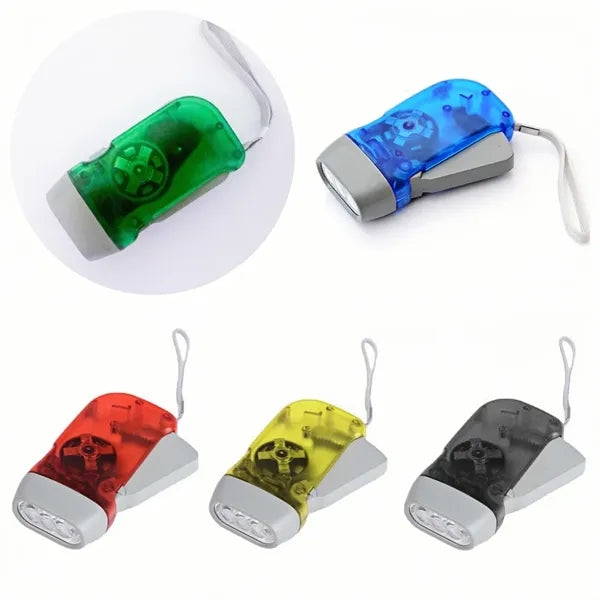 3LED hand-pinch self-powered flashlight