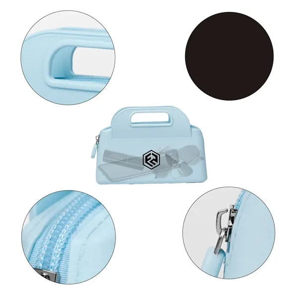 Candy Color Waterproof Mini Silicone Makeup Bag with Zipper