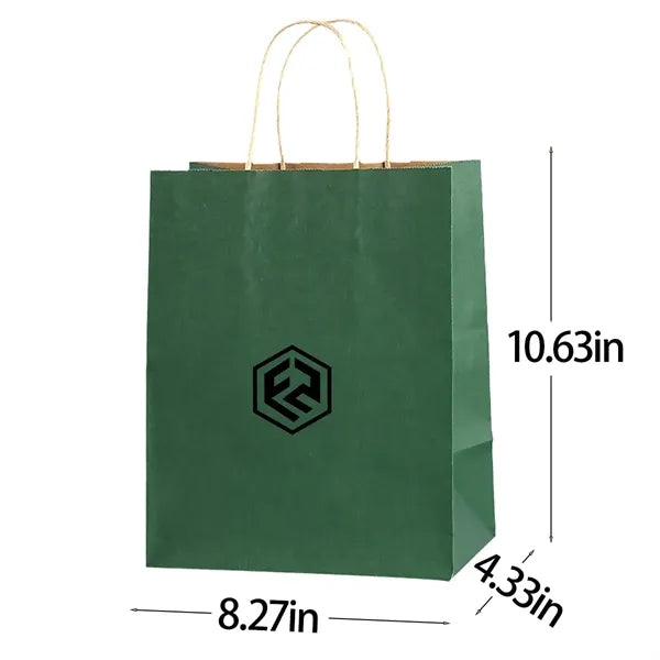 Kraft Paper Shopping Gift Retail Bags with Handles Bulk