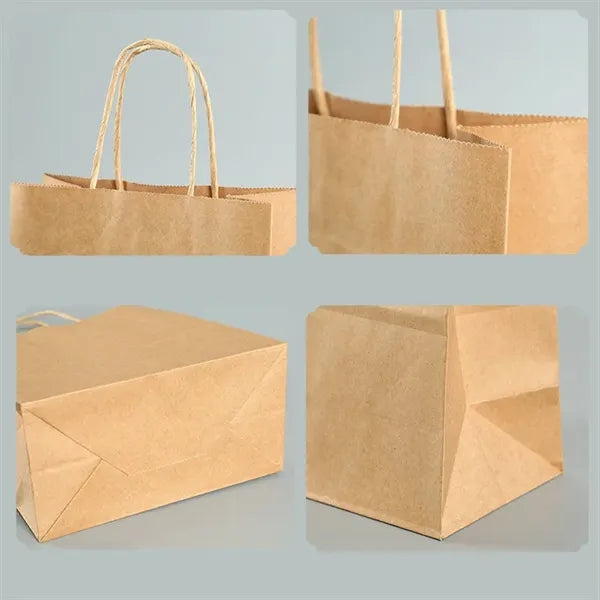 Kraft Paper Shopping Gift Retail Bags with Handles Bulk