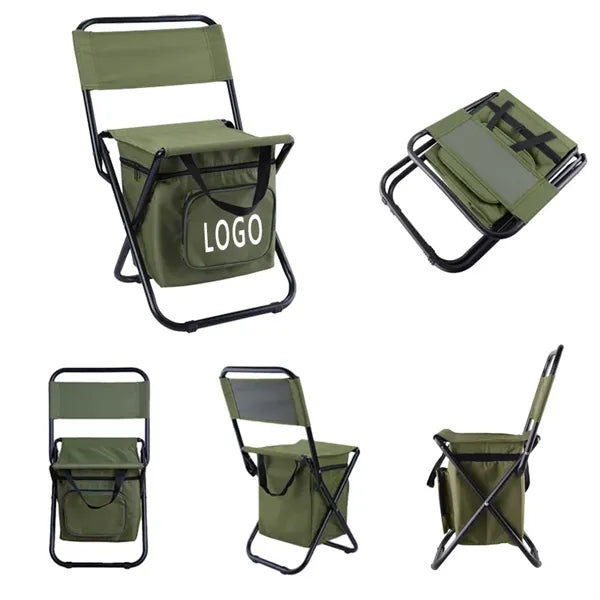 Foldable Camping Chair with Cooler Bag