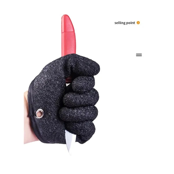 Professional Fishing Magnet Hook Anti-Slip Catch Fish Glove
