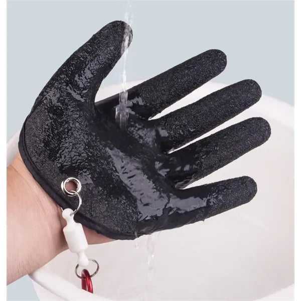 Professional Fishing Magnet Hook Anti-Slip Catch Fish Glove