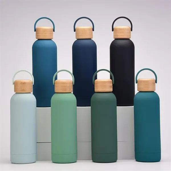 17oz Portable Water Bottle with Bamboo Cap