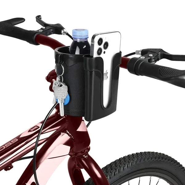 Bike Cup Holder With Cell Phone Keys For Bicycles