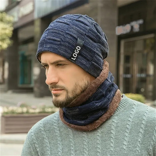Winter Warm Beanie And Hat Scarf Neck Stretch Set