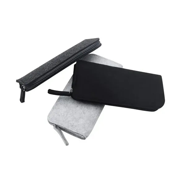 Students Stationery Pouch Felt Zipper Bag for Pens