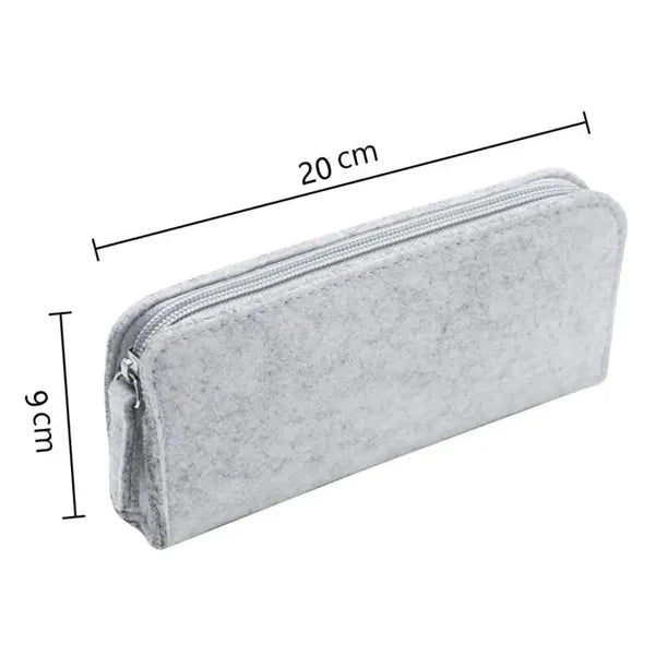 Students Stationery Pouch Felt Zipper Bag for Pens