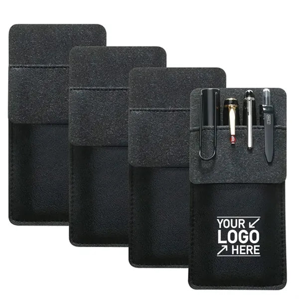 PU Leather Pen Holder Pocket Protector