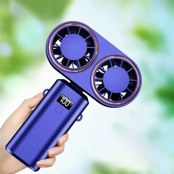 Foldable Handle Fan With Lanyard