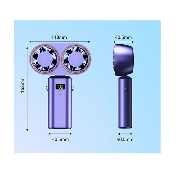 Foldable Handle Fan With Lanyard