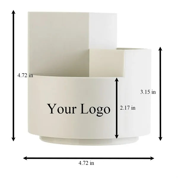 3 Slots 360-Degree Spinning Desk Pencil Pen Holder
