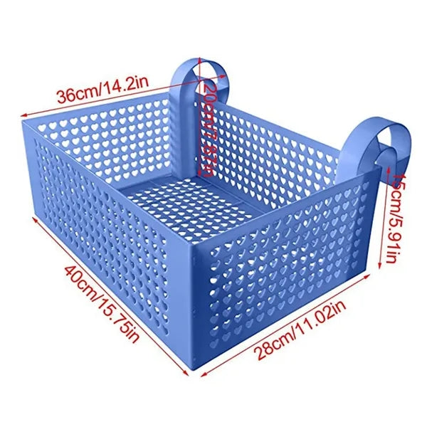 Plastic pool storage basket