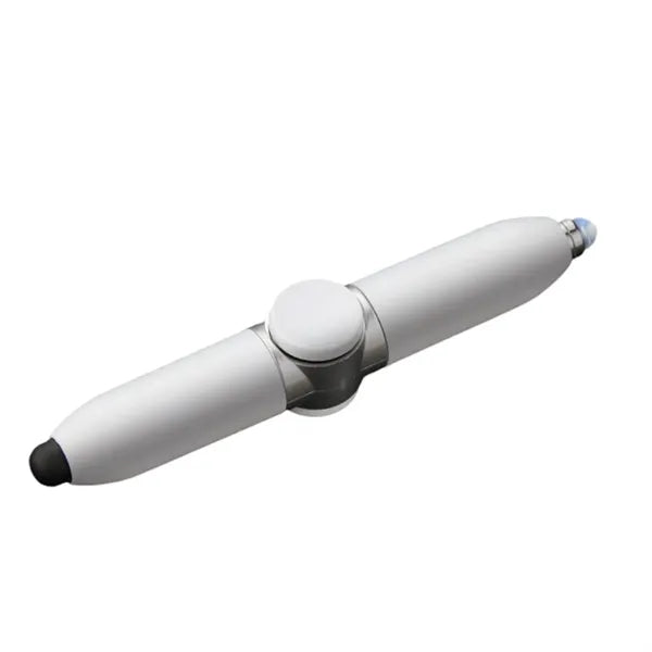 Luminous fidget spinner pen with rotating light and stylus