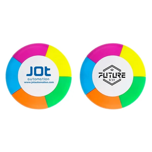 Round circular Shaped 5 Color Highlighter