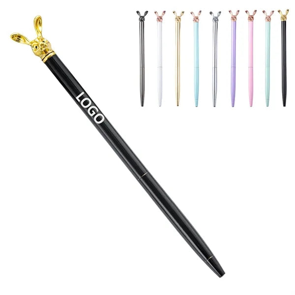 Rabbit-Shaped Slim Retractable Ballpoint Pen