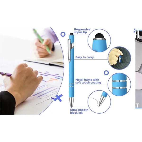 Pen With Soft Rubberized Grip