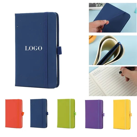 A6 Notebook PU Belt Pen Socket
