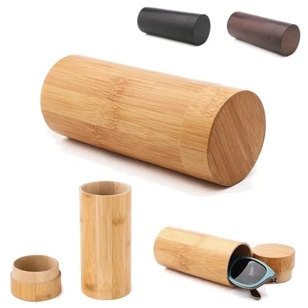 Eco-friendly Bamboo Wood Eyewear Tube Box Sunglasses Case
