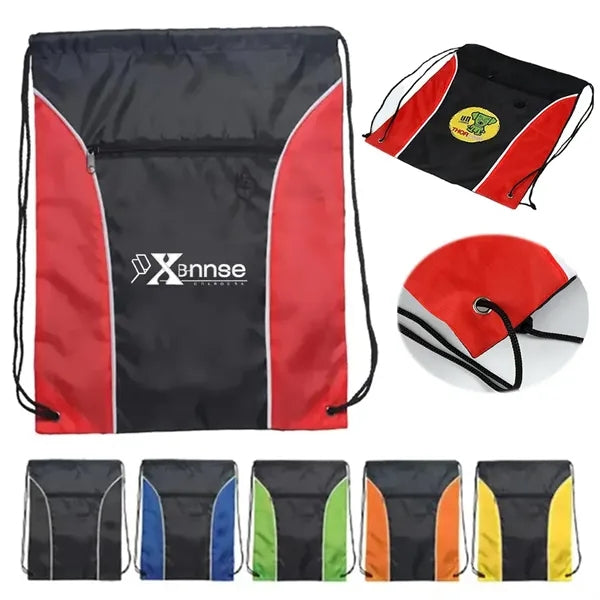 Two Tone Polyester Drawstring Bags
