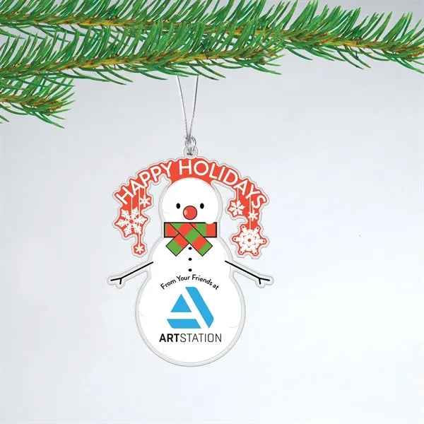 Acrylic Snowman Christmas Holiday Ornament