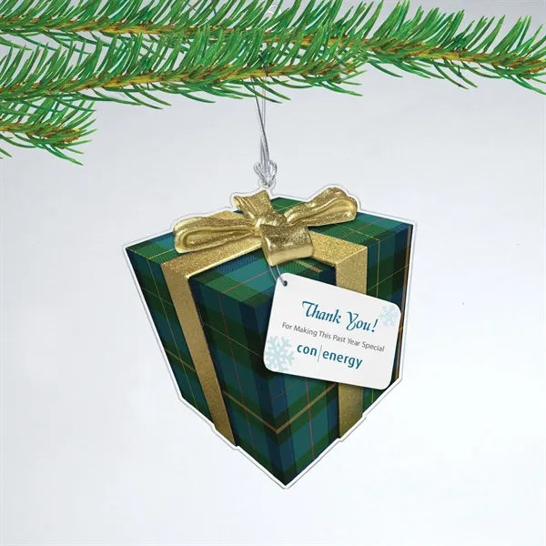 Acrylic Christmas Holiday Gift Box Ornament