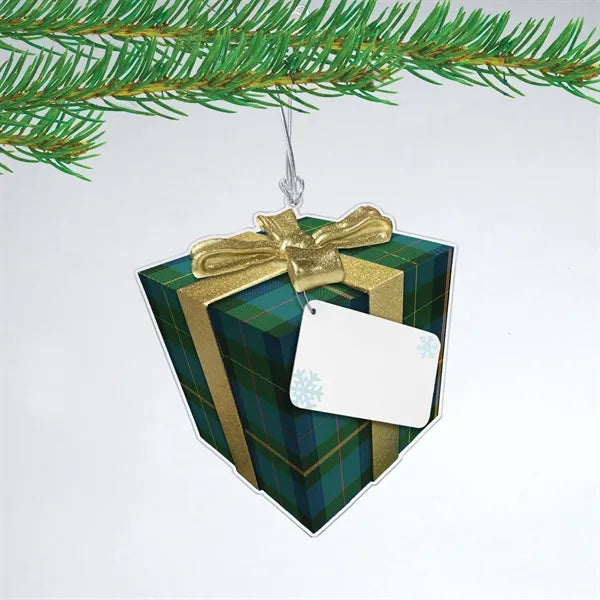 Acrylic Christmas Holiday Gift Box Ornament