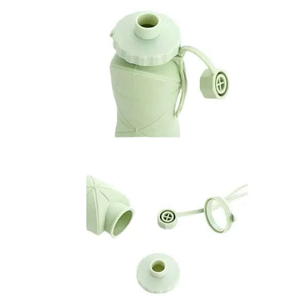 600ml Leak-Proof Collapsible Silicone Sports Water Bottle