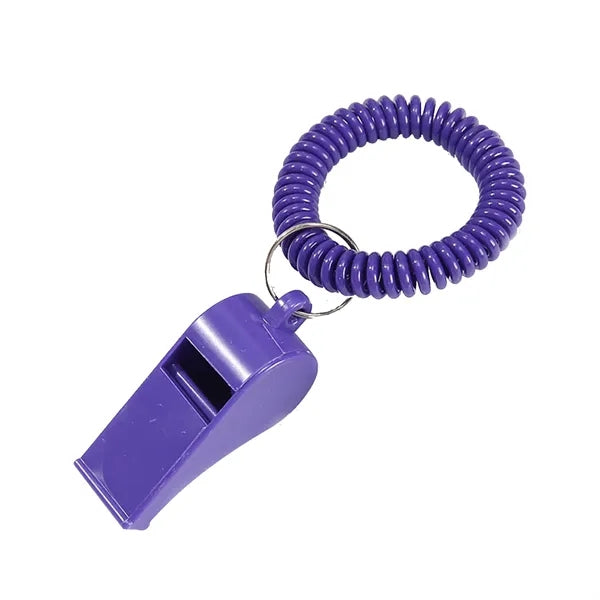 Plastic Whistle With Spring Wristband