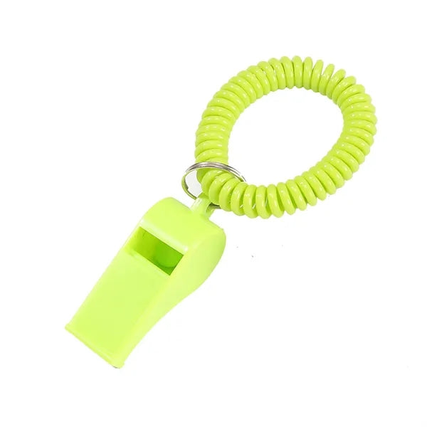Plastic Whistle With Spring Wristband