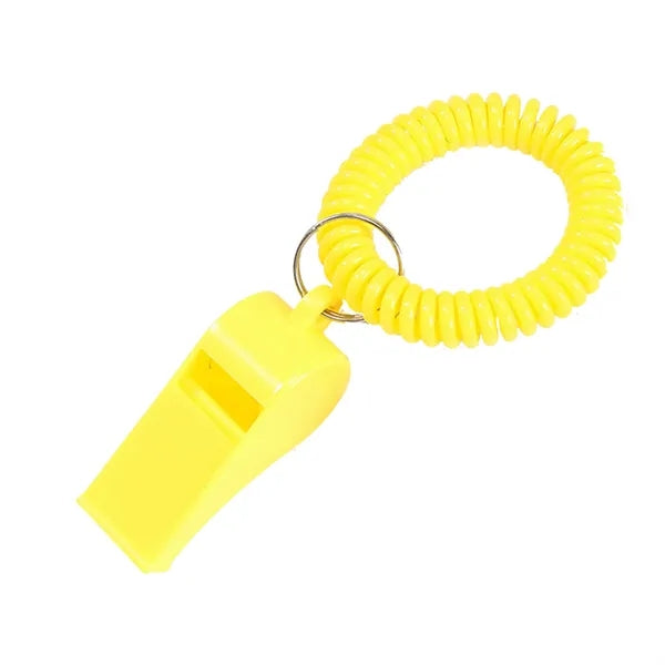 Plastic Whistle With Spring Wristband