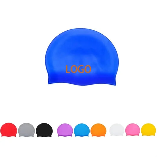 Portable Comfortable Colorful Adult Silicone Swimming Cap