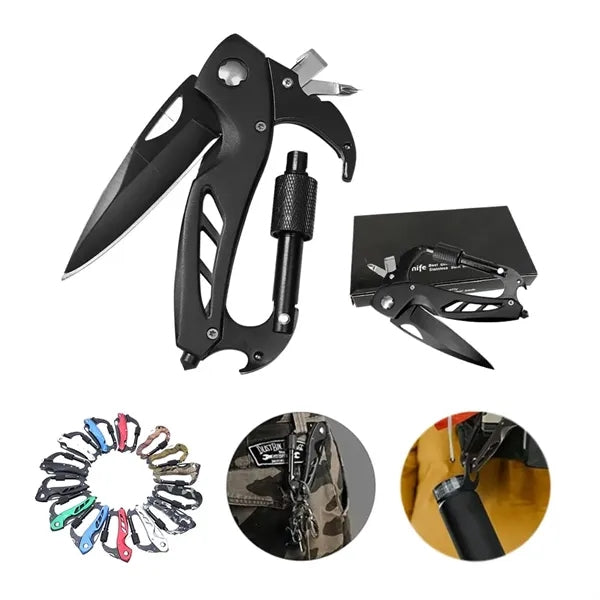 Multi tool Carabiner with Pocket Knife